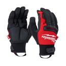 XXL Size Polyester Winter Demolition Gloves in Black and Red