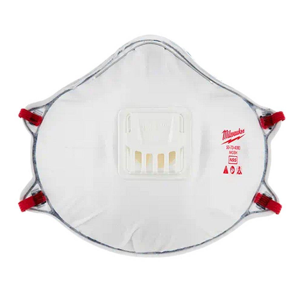 Milwaukee&reg; White NIOSH 42 CFR 84 Valved Respirator in White 