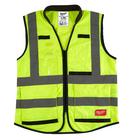 Milwaukee&reg; Yellow Polyester High Visibility Safety Vest in Hi-Viz Yellow 