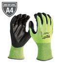 Milwaukee&reg; Lime Plastic and Rubber Handling of Small Oily Parts and Components Gloves in Lime and Black 