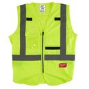 L/XL Size Polyester High Visibility Safety Vest in Hi-Viz Yellow