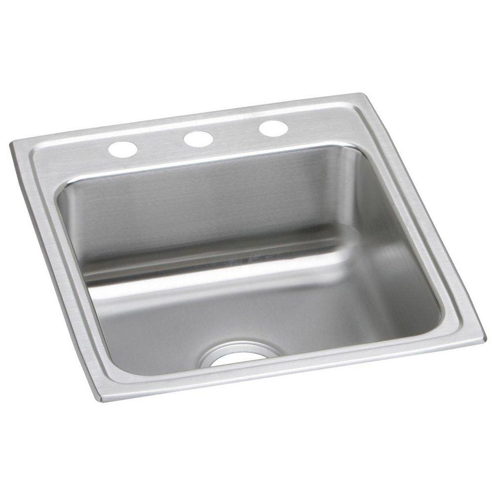 Elkay Lustrous Satin 19-1/2 x 22 in. Stainless Steel Single Bowl Drop-in Kitchen Sink in Lustrous Satin 