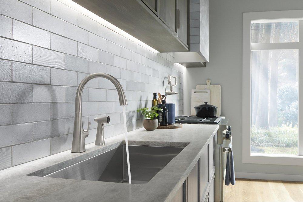 KOHLER Vibrant Stainless Single Handle Pull Down Kitchen Faucet 