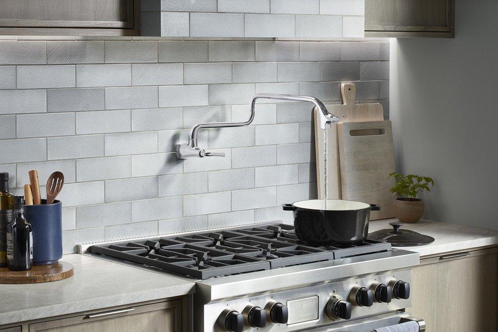 KOHLER Polished Chrome Two Handle Lever Pot Filler 