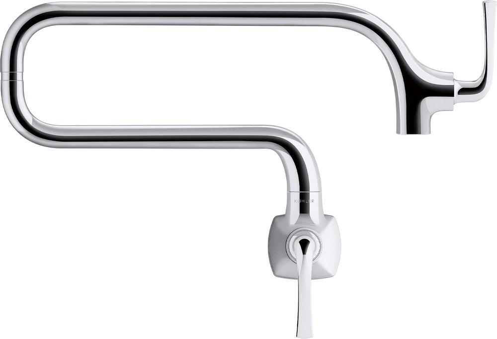 KOHLER Polished Chrome Two Handle Lever Pot Filler 