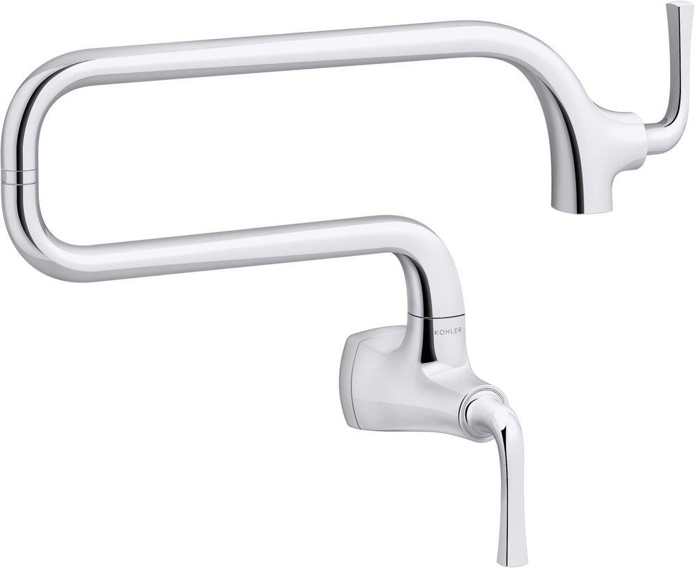 KOHLER Polished Chrome Two Handle Lever Pot Filler 