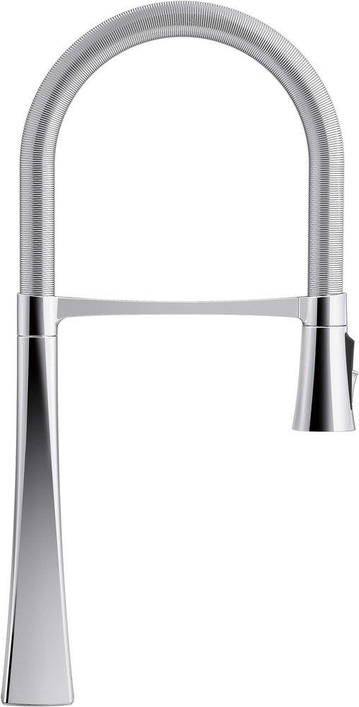KOHLER Polished Chrome Single Handle Pull Down Kitchen Faucet 