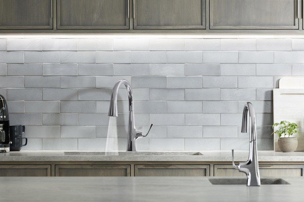 KOHLER Polished Chrome Single Handle Pull Down Kitchen Faucet 