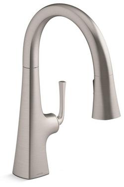 Single Handle Pull Down Kitchen Faucet in Vibrant&reg; Stainless