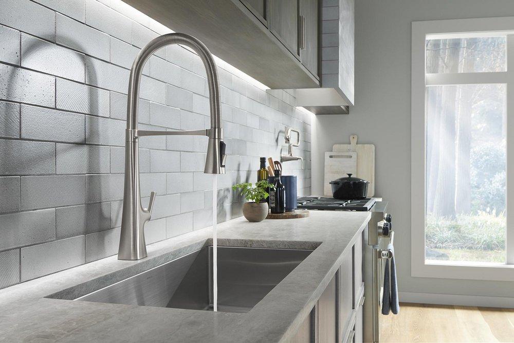 KOHLER Vibrant Stainless Single Handle Pull Down Kitchen Faucet 
