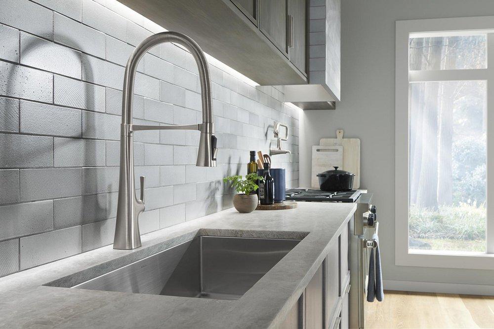 KOHLER Vibrant Stainless Single Handle Pull Down Kitchen Faucet 