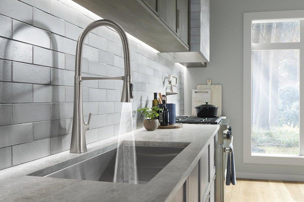 KOHLER Vibrant Stainless Single Handle Pull Down Kitchen Faucet 