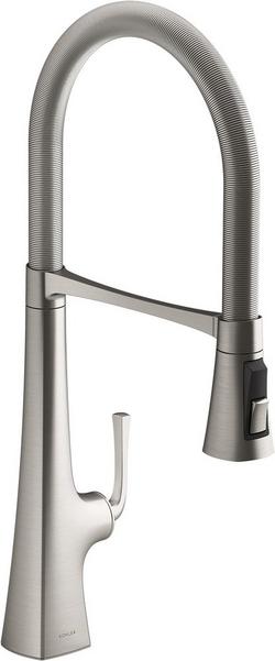 Single Handle Pull Down Kitchen Faucet in Vibrant&reg; Stainless