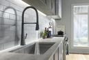 KOHLER Matte Black Single Handle Pull Down Kitchen Faucet 