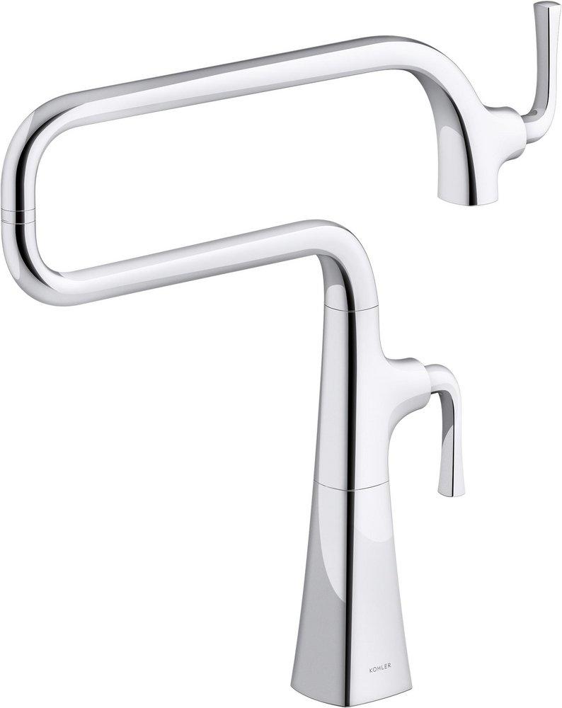 KOHLER Polished Chrome Two Handle Lever Pot Filler 