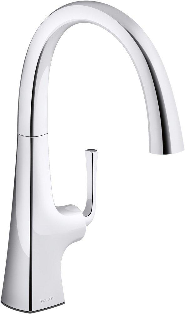 KOHLER Polished Chrome Single Handle Kitchen Faucet 