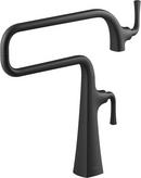KOHLER Matte Black Two Handle Lever Pot Filler 