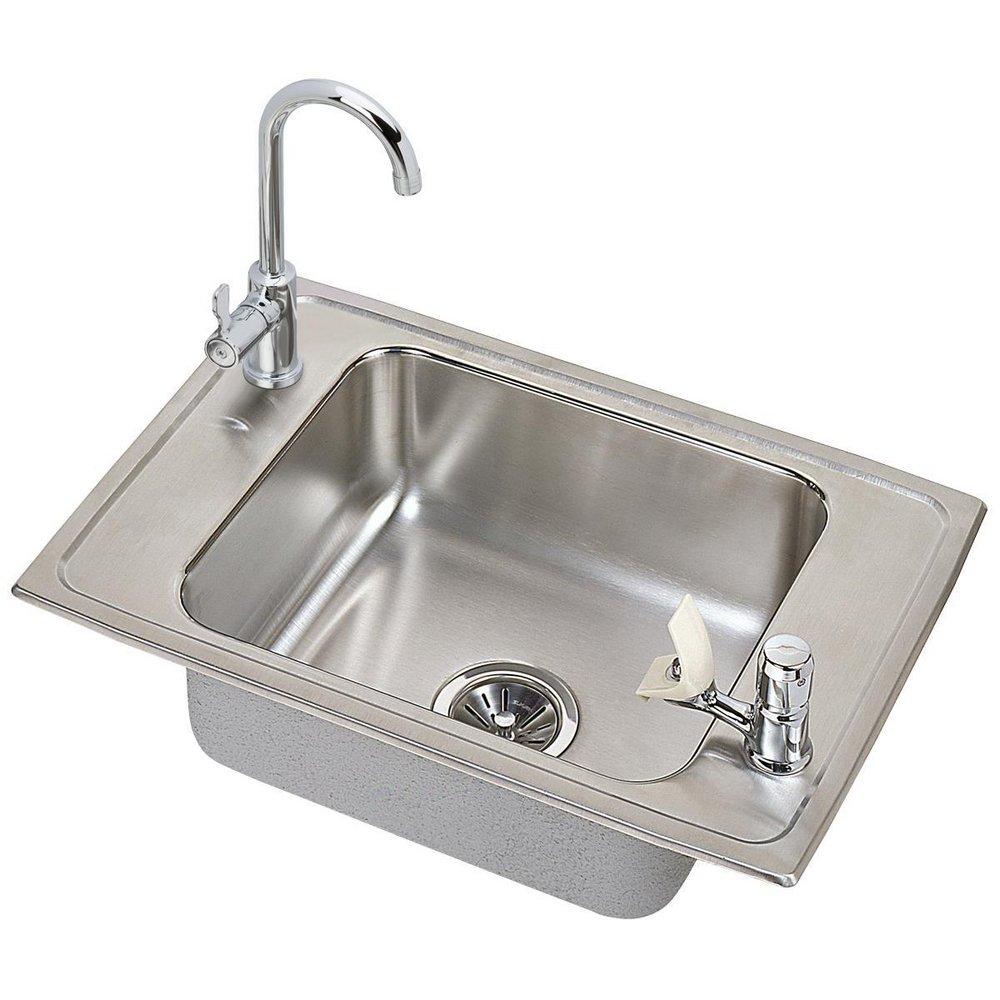 Elkay Brushed Satin 25 x 17 x 6-1/2 in. Drop-in Classroom Sink 