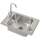25 x 17 x 6-1/2 in. Drop-in Classroom Sink in Brushed Satin