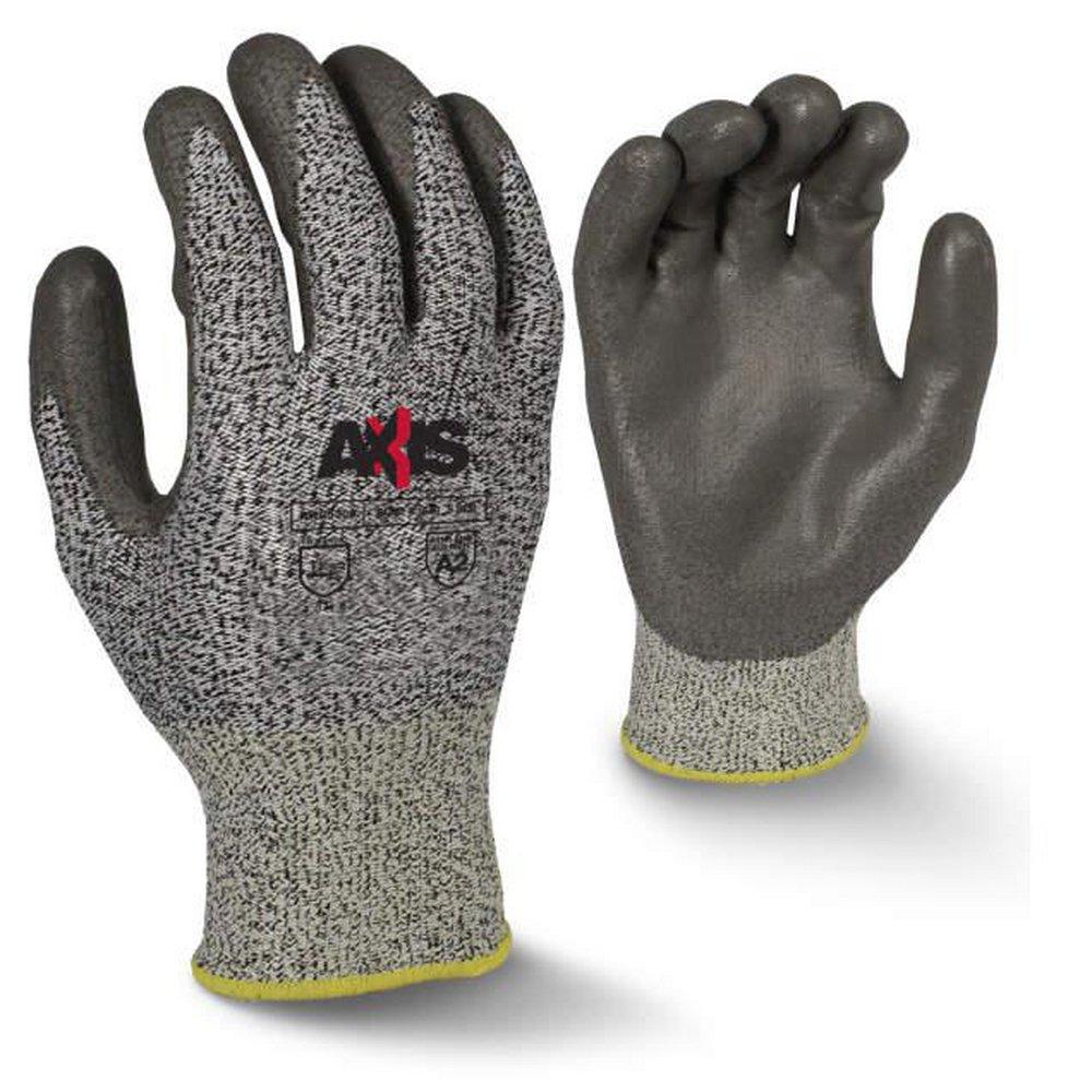 Radians Grey Polyurethane Coated Plastic Reusable Cut Resistant Gloves in Grey and Salt & Pepper 