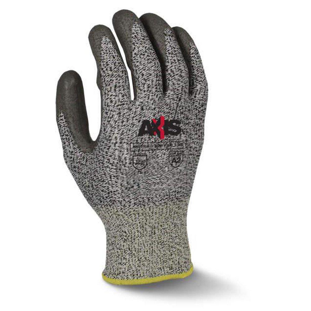 Radians Grey Polyurethane Coated Plastic Reusable Cut Resistant Gloves in Grey and Salt & Pepper 