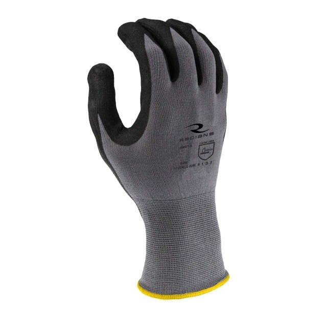 Radians Black 15 ga Foam Nitrile Coated Nylon, Polyester, Spandex and Stainless Steel Gloves in Grey and Black 