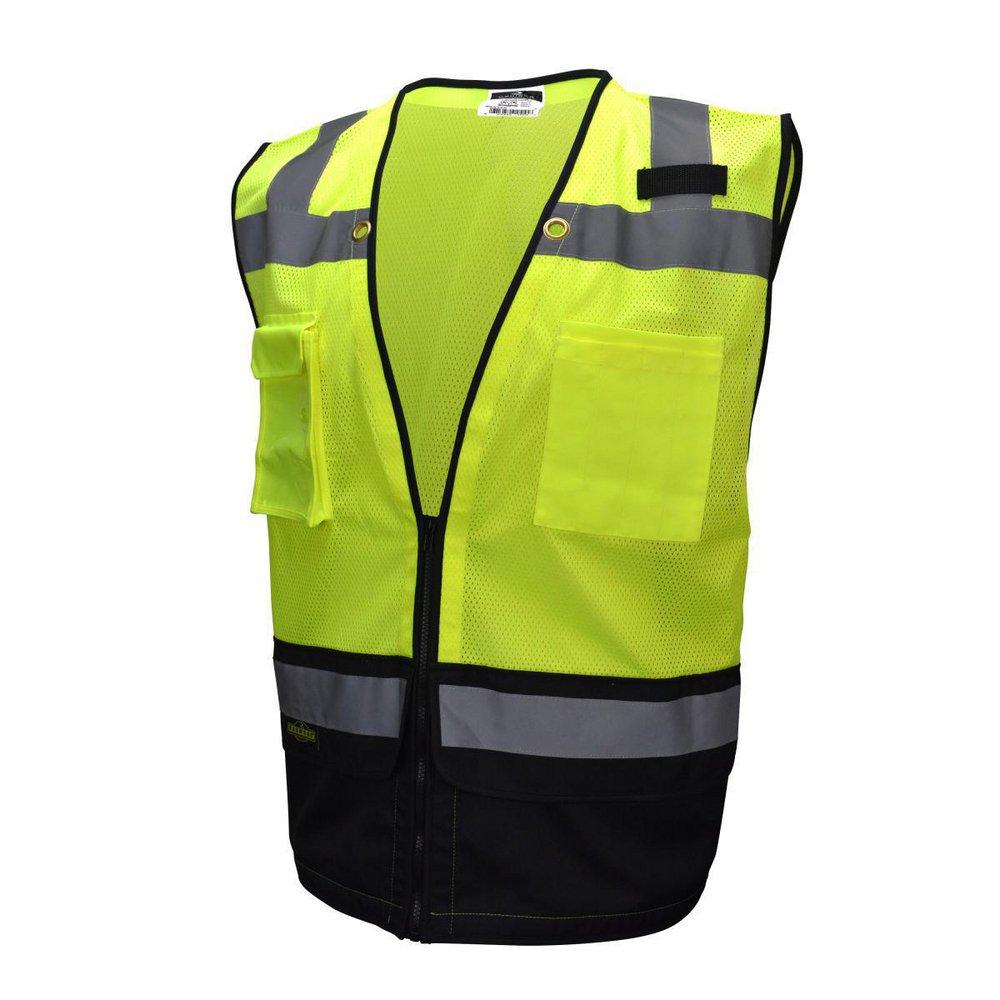 Radians Hi-Viz Green Size 2X Polyester Mesh Reusable Heavy Duty Surveyor Safety Vest 