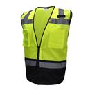 Size 2X Polyester Mesh Reusable Heavy Duty Surveyor Safety Vest in Hi-Viz Green