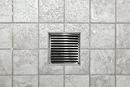50 x 50 ND 5 - Strainer - Lines Pattern & 2" Throat in Matte Black with PVC Drain Body 20 Outlet 