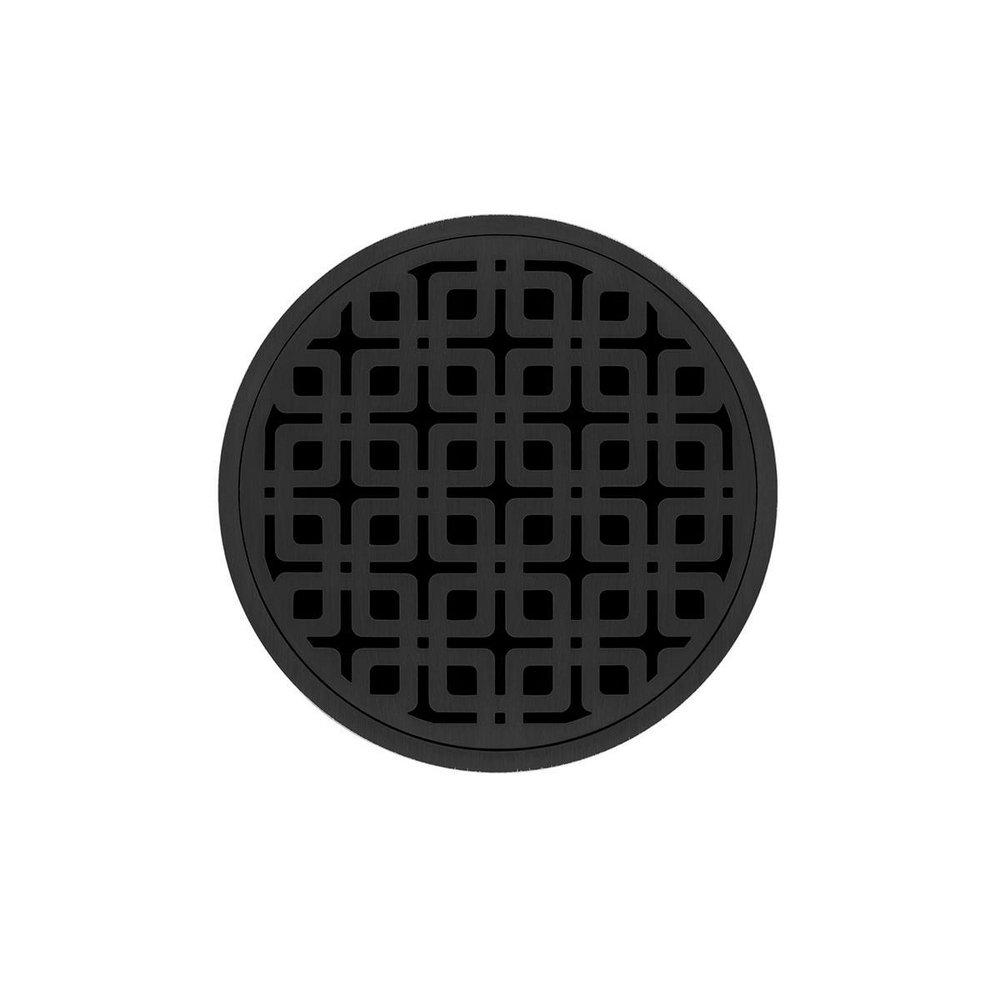 50 x 50 RKD 5 - Strainer - Link Pattern & 2" Throat in Matte Black with PVC Bonded Flange 20 