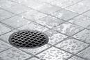50 x 50 RMD 5 - Strainer - Moor Pattern & 3" Throat in Matte Black with PVC Drain Body 30 Outlet 