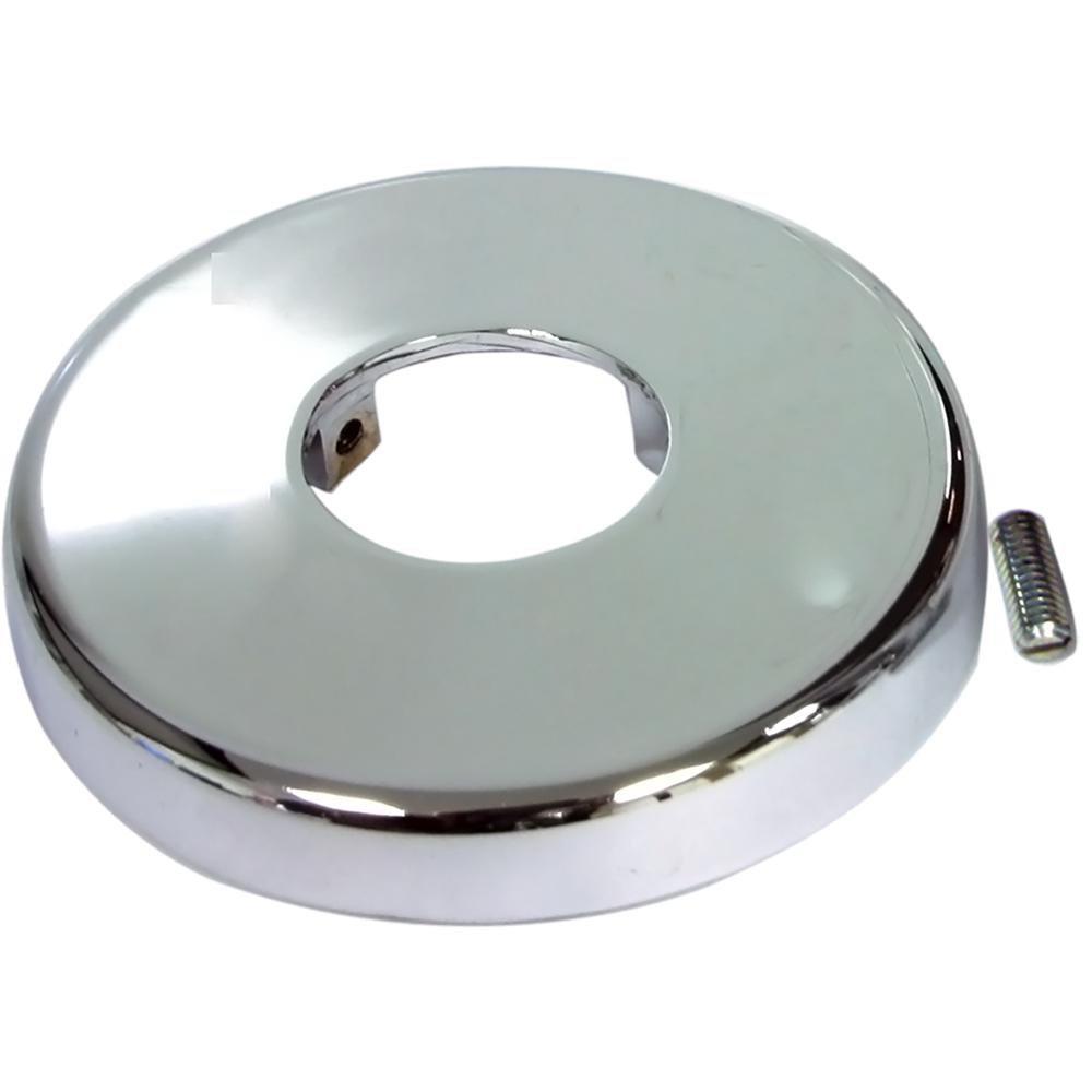 Jones Stephens Chrome Plated 2-3/4 in. Zinc Shower Arm Round Flange with Set Screw 