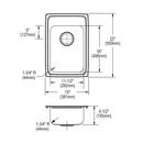 Elkay Lustrous Satin 15 x 22 in. Stainless Steel Single Bowl Drop-in Kitchen Sink in Lustrous Satin 