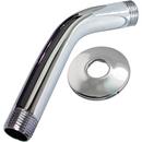 Jones Stephens Chrome Plated 6 x 1/2 x 7-43/100 in. MIP Stainless Steel Shower Arm and Flange 