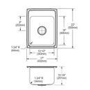 Elkay Brushed Satin 25 x 21-1/4 in. Stainless Steel Single Bowl Drop-in Kitchen Sink in Brushed Satin 