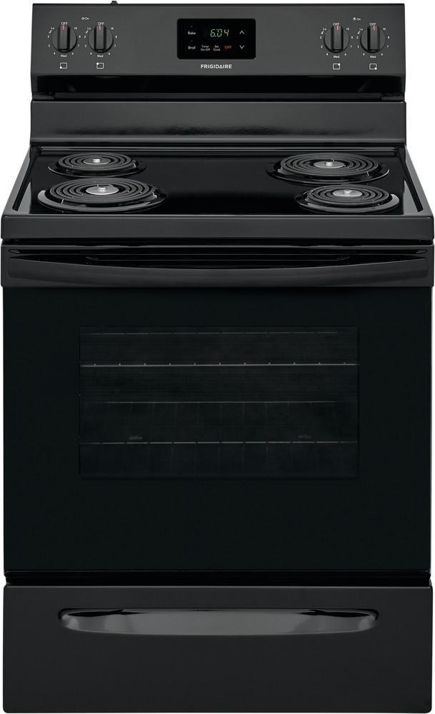 Frigidaire Black 29-7/8 in. Electric 4-Burner Coil Freestanding Range 