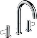 Two Handle Widespread Bathroom Sink Faucet Lever in Chrome