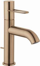 Single Handle Bathroom Sink Faucet Lever in Brushed Bronze