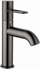 Single Handle Bathroom Sink Faucet Lever in Polished Black Chrome