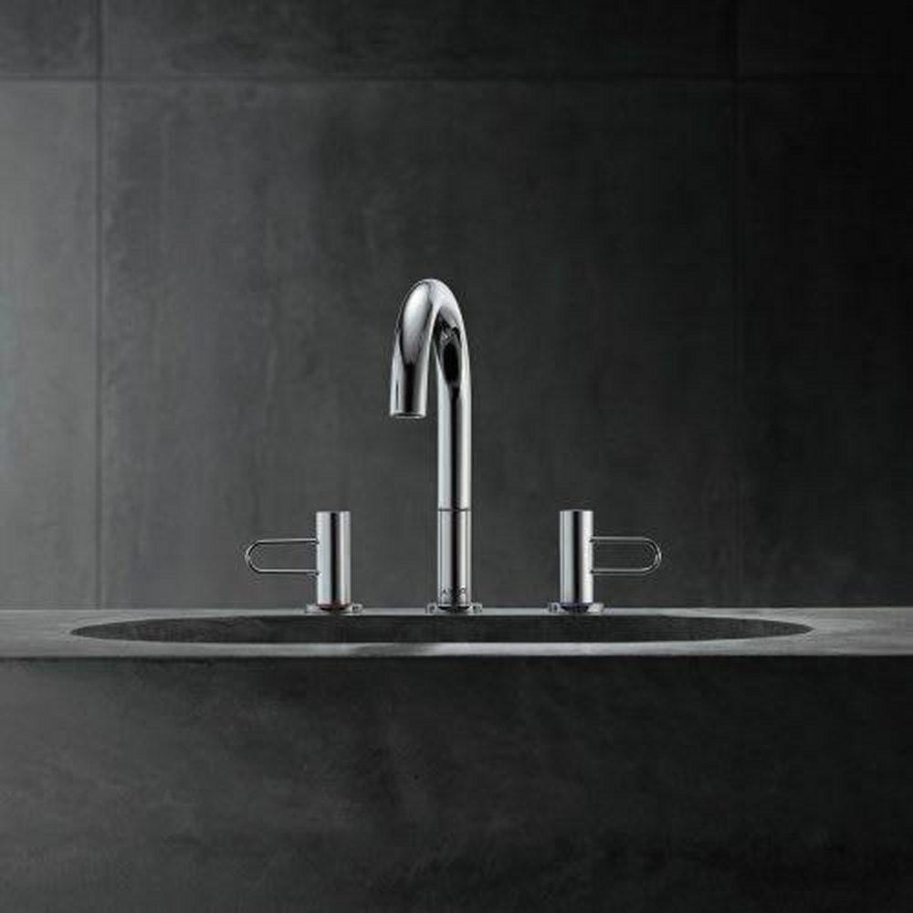 AXOR Polished Black Chrome Two Handle Widespread Bathroom Sink Faucet Lever 