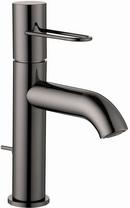 Single Handle Bathroom Sink Faucet Lever in Polished Black Chrome