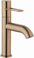 Single Handle Bathroom Sink Faucet Lever in Brushed Bronze