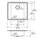 Elkay Lustrous Satin 22 x 22 in. Stainless Steel Single Bowl Drop-in Kitchen Sink in Lustrous Satin 