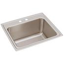 25 x 22 in. 2 Hole Stainless Steel Single Bowl Drop-in Kitchen Sink in Lustrous Satin