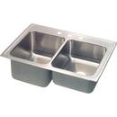 Elkay Lustrous Highlighted Satin 33 x 22 in. 3 Hole Stainless Steel Double Bowl Drop-in Kitchen Sink 