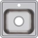 Dayton Satin 15 x 15 in. 1 Hole Drop-in Stainless Steel Bar Sink 