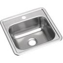 15 x 15 in. 1 Hole Stainless Steel Drop- Bar Sink in Satin Stainless Steel