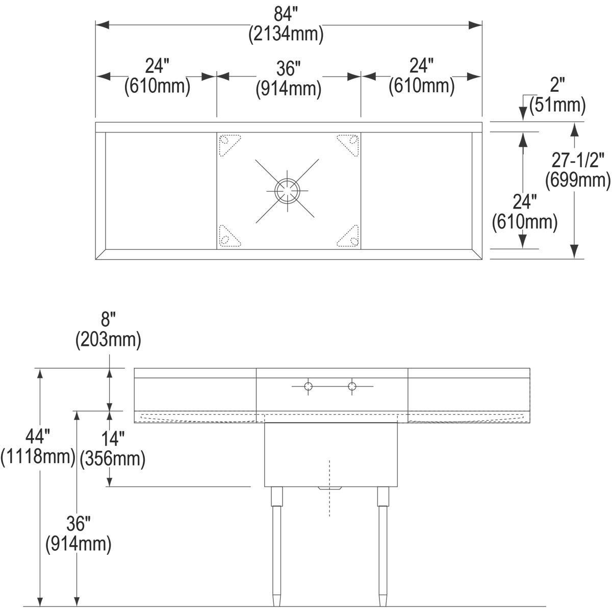 Dayton Satin 15 x 15 in. 1 Hole Drop-in Stainless Steel Bar Sink 
