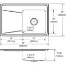 Elkay Satin Stainless Steel 3-Hole Single Bowl Stainless Steel Kitchen Sink with Left Hand Drain Board 