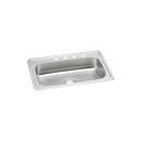 33 x 22 in. 1 Hole Stainless Steel Single Bowl Drop-in Kitchen Sink in Brushed Satin